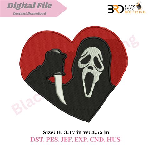 Scream Ghost Face Halloween Design for Machine Embroidery | - Inspire ...