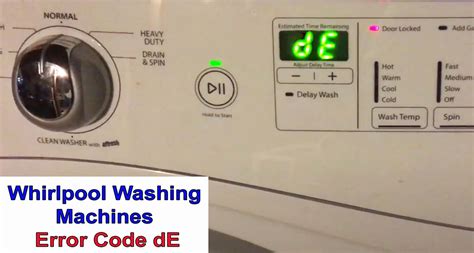 Error Codes On A Whirlpool Washing Machine At Robin Shawn Blog