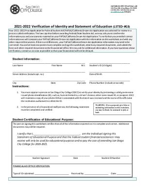 Fillable Online Identity Verification And Statement Of