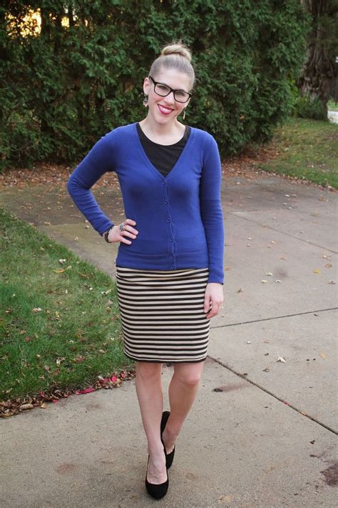 Confident Twosday Striped Skirt And Cobalt I Do DeClaire Simple