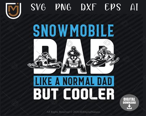 Snowmobile Svg Cooler Dad Snowmobiling Svg Snowmobile Clipart Winter