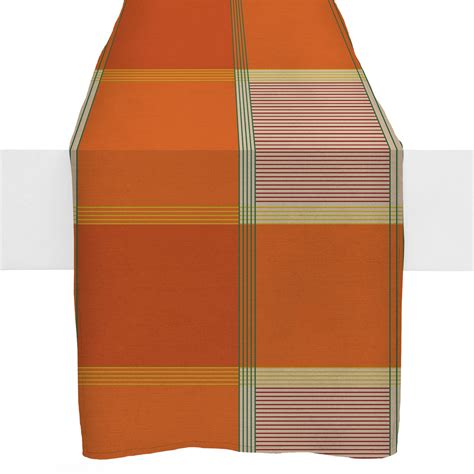 Highland Plaid Orange Event Linen Decor Rentals