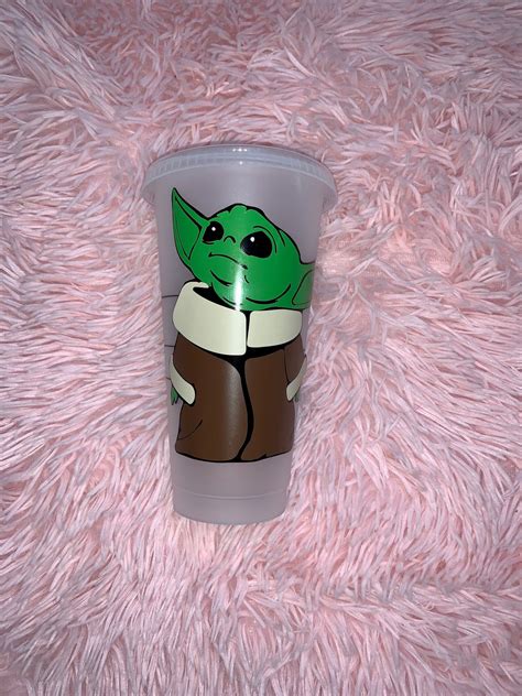 Baby Yoda Inspired Starbucks Reusable Cup Etsy