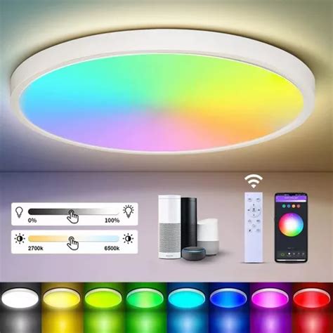 L Mpara Led Rgb Colgante De Techo Con Wifi Para Alexa Mercadolibre