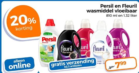 Persil En Fleuril Wasmiddel Vloeibaar Aanbieding Bij Trekpleister