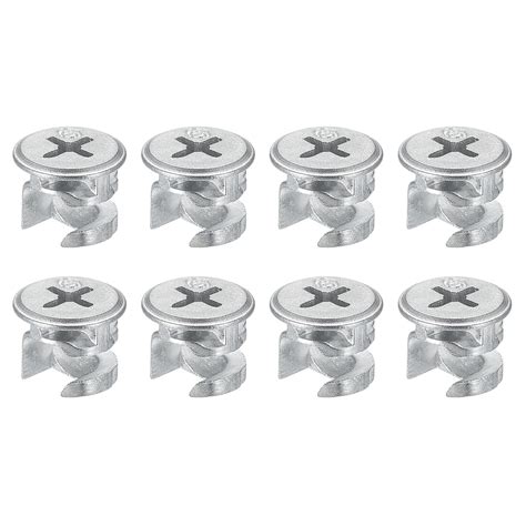 Uxcell Cam Lock Nut For Furniture 8 Pack 12x10mm Joint Connector