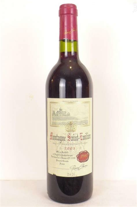 Achat Vin Pierre Chanau Rouge Montagne saint Émilion Meilleur prix