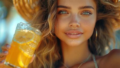 Lemonade On A Hot Summer Day UHD Wallpaper Premium AI Generated Image