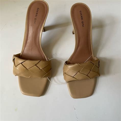 Gianni Bini Shoes Gianni Bini Square Toe Woven Leather Sandals