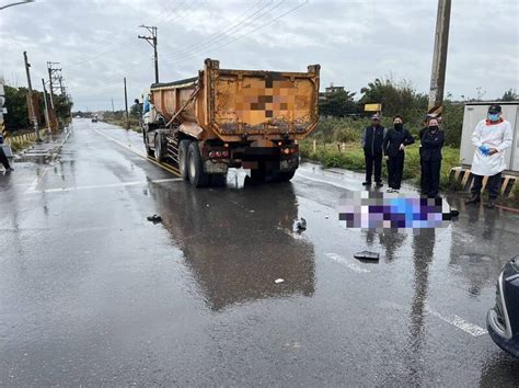 西濱後龍段與苗8線砂石車與機車撞上 騎士當場死亡 社會 自由時報電子報