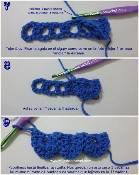 Como Tejer El Punto Cocodrilo O Escama A Crochet O Ganchillo Paso A