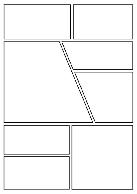 Manga storyboard layout A4 template for rapidly create papers and comic ...