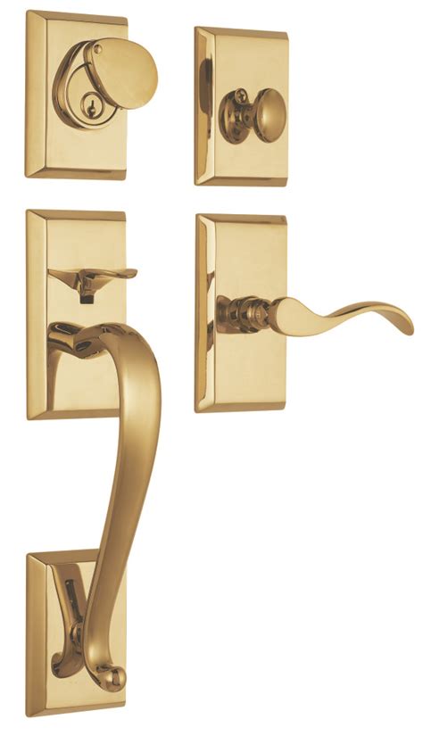 Savoy Solid Brass Entry Door Handle Set In Lifetime