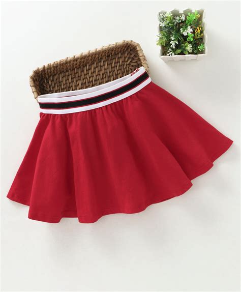 Skirts Gooket Little Girls Kids Elastic Waist Faux Leather Flare A Line