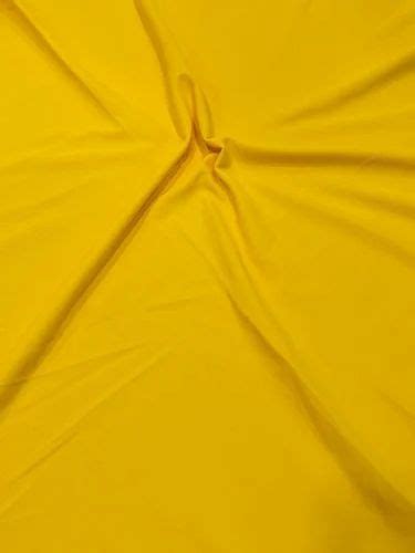 Yellow Plain Polyester Lycra Fabric At Rs Meter Polyester Lycra