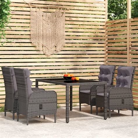 Yolola Rattan Essgruppe Personen Mit Gartenstuhl Verstellbar Rattan