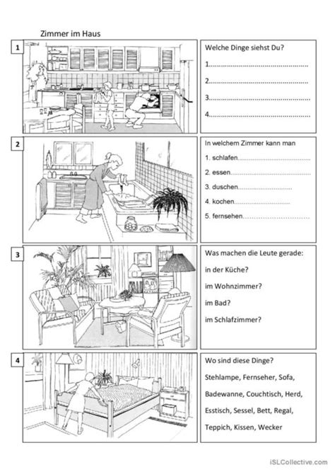 Zimmer Deutsch Daf Arbeitsbl Tter Pdf Doc