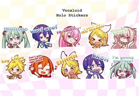 10 Pack Project Sekai Colorful Stage Vocaloid Character Holographic Scratch Proof Stickers