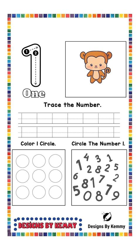 Animal Number Tracing Worksheet For Kindergarten Free Number Tracing