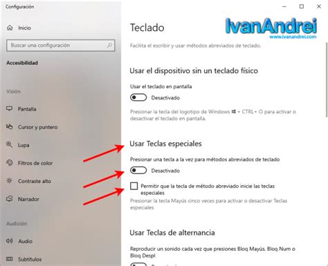 Activar O Desactivar Las Teclas Especiales En Windows Iv N Andr I