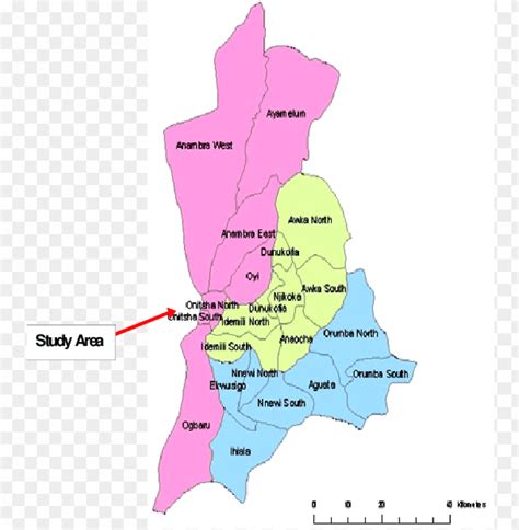 Map Of Anambra State Nigeria Showing The Study Area - Map Of Anambra ...