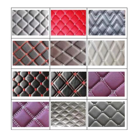 Eco Friendly Pvc Stitching Leather Quilted Pvc Faux Leather For Car