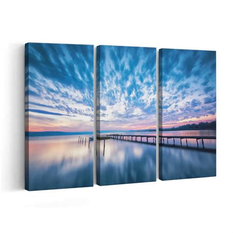 Lake Sunset Canvas Print Lake Sunset Wall Art Lake Sunset Poster Lake ...