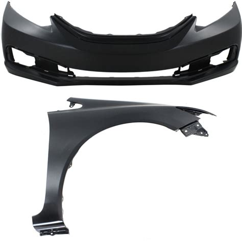 Teledu Bumper Cover Kit For Honda 2013 2015 Civic Sedan Front 4 Door