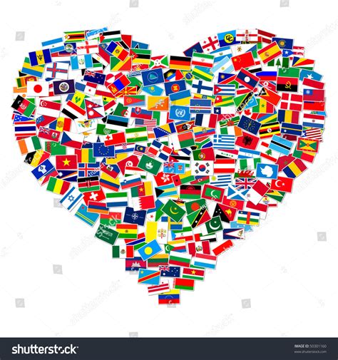 Collection World Flags On White Isolated Stock Illustration 50301160