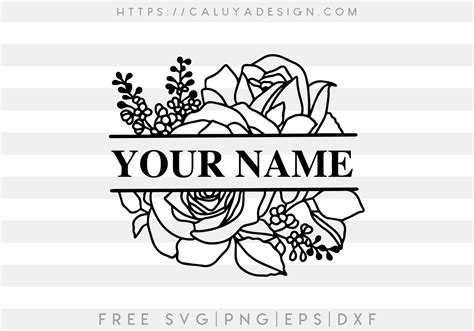 Free Split Flower Monogram Svg Free Svg Png Eps Dxf File