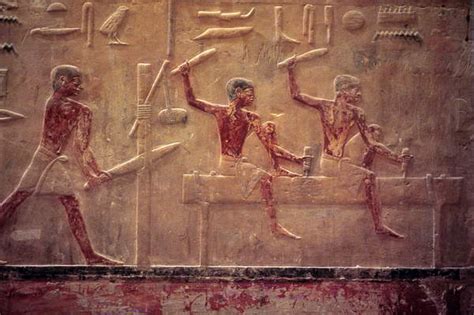 Ancient Egypt Wall Carving Painting Mastaba Tomb Of Ti Saqqara Th