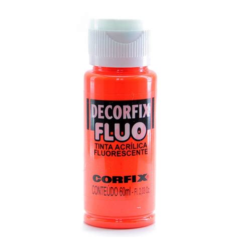 Tinta Acr Lica Decorfix Fluo Corfix Ml Cor Vermelho