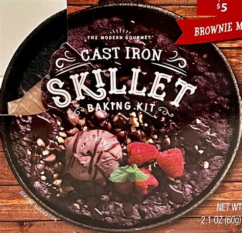 The Modern Gourmet Cast Iron Mini Skillet Baking Kit Brownie Mix