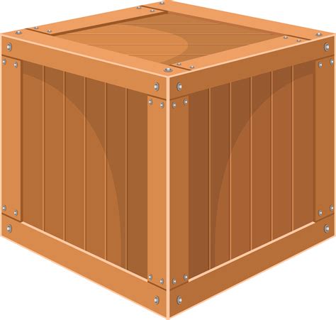 Wooden Box Clipart Design Illustration 9356457 Png