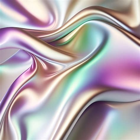 Premium Ai Image Pastel Iridescent Colors Abstract Shiny Plastic Silk