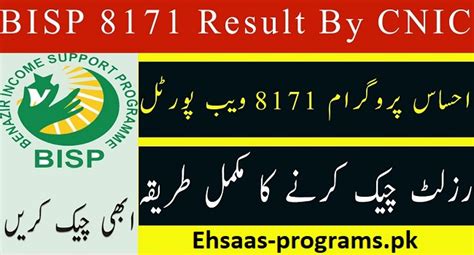 BISP 8171 Result Check Online By CNIC New Method 2024