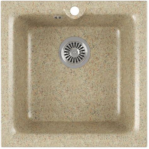 Кухонная мойка врезная GreenStone GRS-42-302 песочный, с сифоном ...