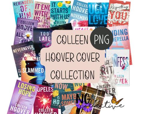 Colleen Hoover Book Cover Clip Art Set Transparent PNG Author Book ...