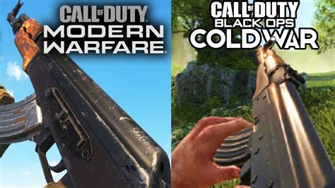 Call Of Duty BOCW Vs Modern Warfare 2019 Weapons Comparison YouTube