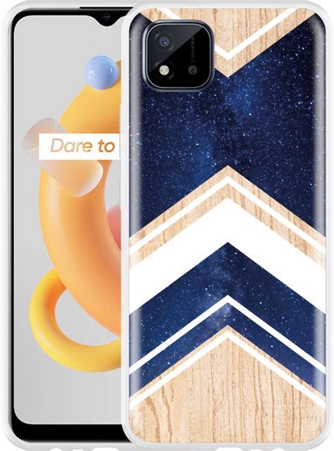 Realme C Hoesje Space Wood Designed By Cazy Bol