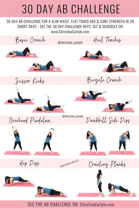 30 Day Ab Challenge For Flat Toned Abs And Core Strength Artofit