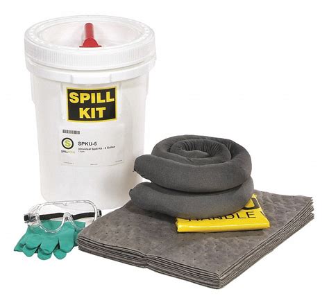 Spilltech 5 Gal Volume Absorbed Per Kit Pr Of Nitrile Glovessafety