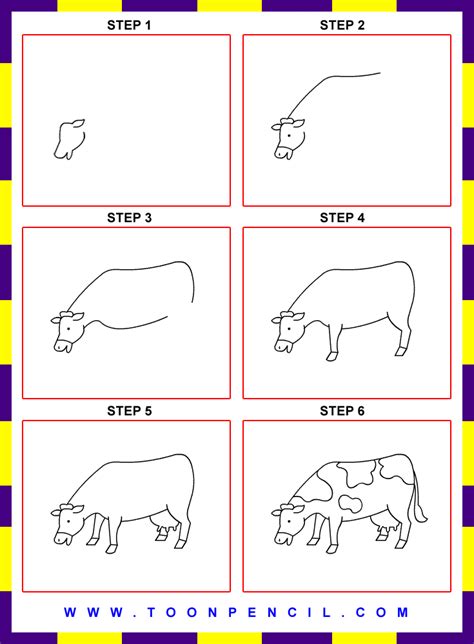 Step By Step Cow Drawing At Drawing Tutorials