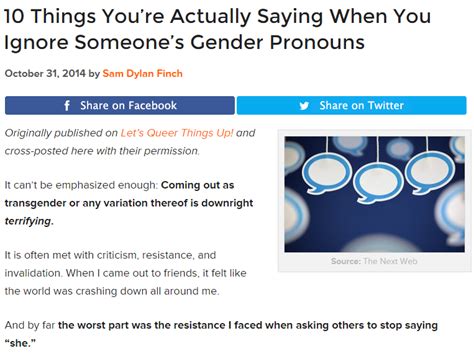 The Impact We May Have If We Ignore Someones Preferred Gender Pronoun