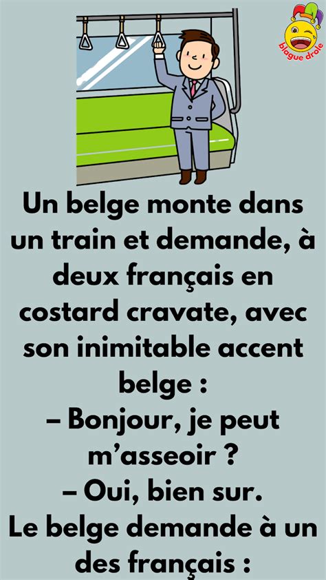 BLAGUE SUR LE TGVV AVEC DEUX V Un Belge Monte Dans Un Train Et