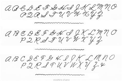 Cursive Handwriting Fonts | Mospens Studio