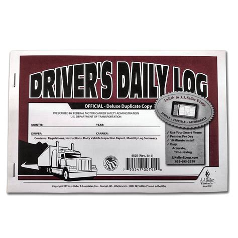 Drivers Daily Log Book 2 Ply Carbon Recap Detailed Daily Vehicle Berubes Truck Accessories