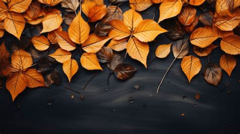 Premium Photo Wallpaper Close Up Of Dry Fallen Leaves On The Ground