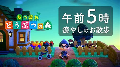 【あつ森 Bgm】『午前5時のお散歩』【作業用・睡眠用 ゲームプレイ】※途中広告なし Youtube