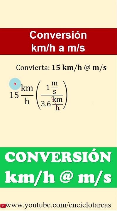 Conversión De Km H A M S Parte 3 Conversión Kilómetros Velocidad Youtube